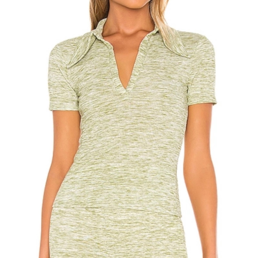 Song of Style - Nima Top - Women’s V-neck collar short sleeve top in green